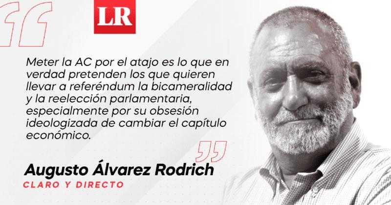 Настаивая на Учредительном собрании (с помощью короткого пути), Аугусто Альварес Родрич