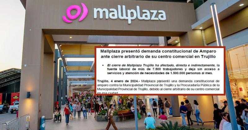 Компания Mallplaza подала судебный иск против муниципалитета Трухильо за "произвольное закрытие".