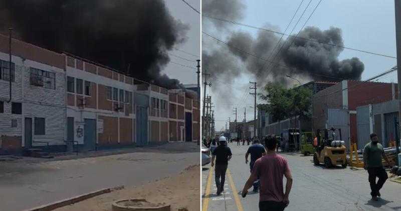 Cercado de Lima: large fire breaks out near the Winter factory