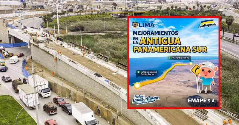 Antigua Panamericana Sur: начинаются работы на участке от Av. Pedro Miotta до Punta Rocas