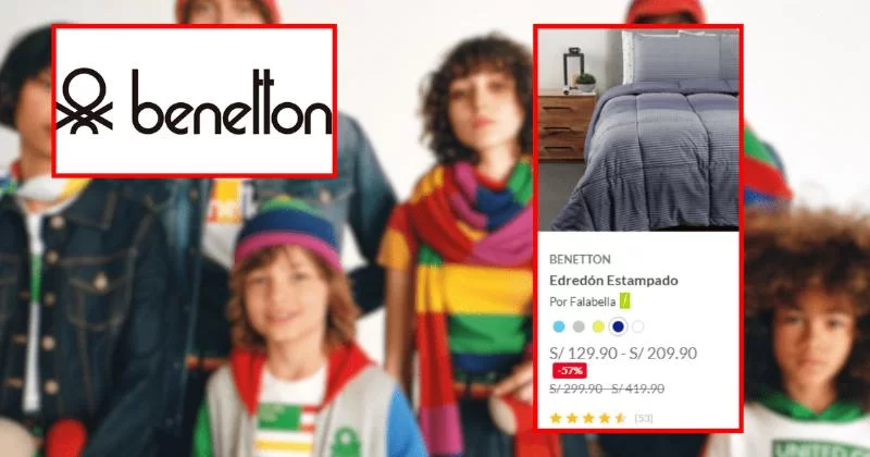 Компания Benetton продает одежду, рюкзаки и тысячи товаров в Перу со скидкой до 78% после закрытия более 400 магазинов в связи с банкротством.