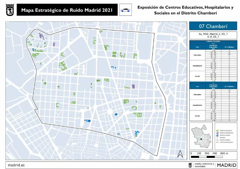 Омбудсмен просит городской совет Мадрида предоставить данные о шуме, от которого страдают школы Чамбери