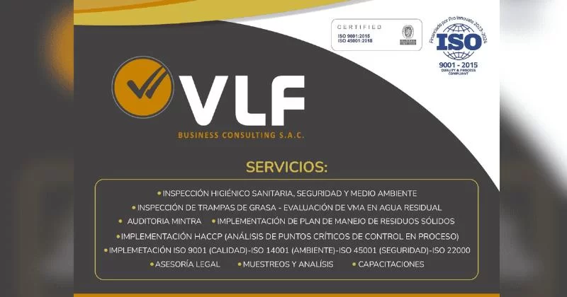 Компания VLF Business Consulting S.A.C. позиционируется как лидер в области качества и безопасности после получения международной сертификации.