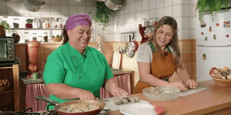 Двойная порция риса и фасоли в программе Xodó de Cozinha на TV Brasil